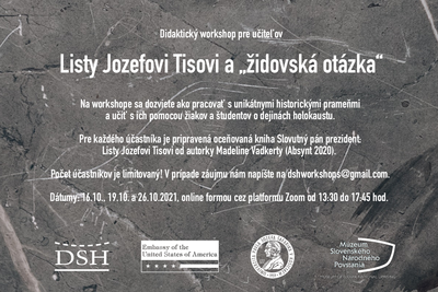 Pozývame Vás na didaktický workshop Listy Jozefovi Tisovi a 